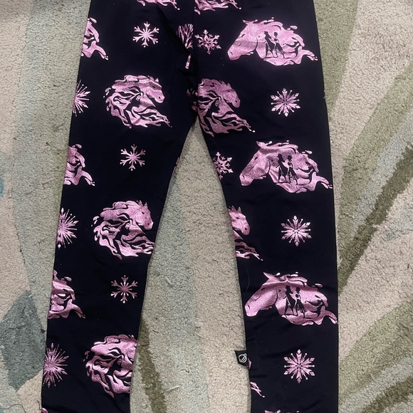 Terez x Disney Frozen 2 Epic Adventure Metallic Child Leggings Youth Leggings - Picture 4 of 14